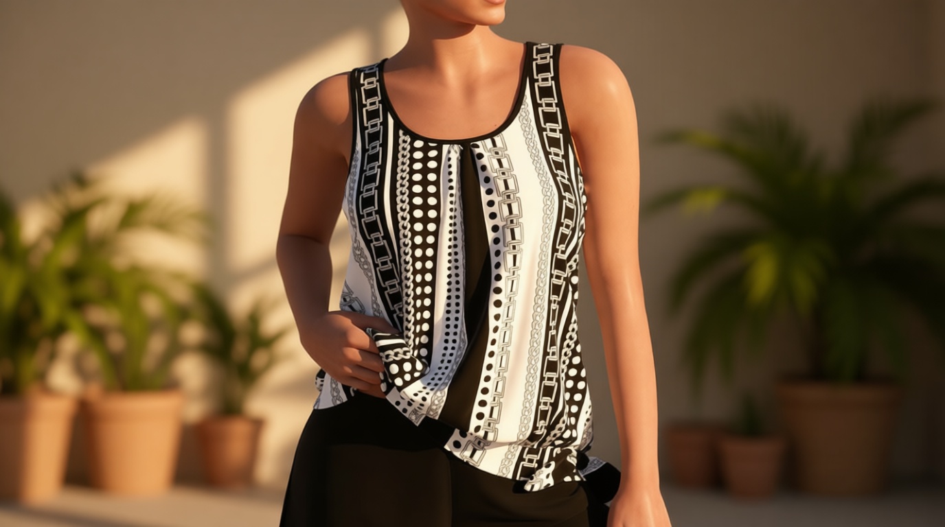 ROSEWE Modest Tankini Swimsuits for Women, Two Piece Athletic Womens Bathing Suits Blouson Tank Tops with Board Shorts