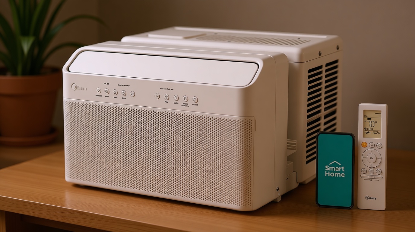 Midea 12,000 BTU U-Shaped Smart Inverter Window Air Conditioner–Cools up to 550 Sq. Ft., Ultra Quiet with Open Window Flexibility, Compatible with Alexa/Google Assistant, 35% Energy Savings (Renewed)