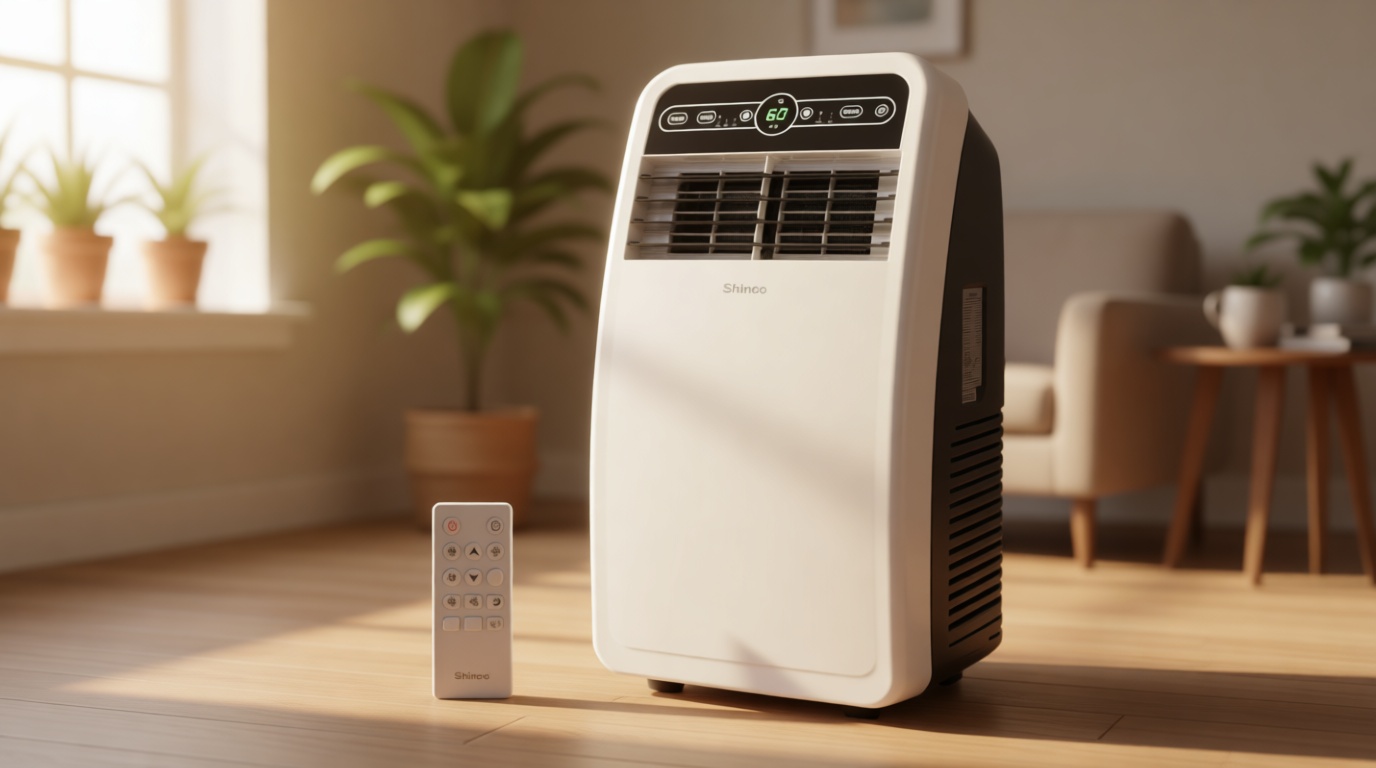 Shinco 8,000 BTU Portable Air Conditioner, AC Unit with Built-in Cool, Dehumidifier & Fan Modes for Room up to 350 sq.ft, Conditioner Remote Control, 24 Hour Timer, Installation Kit