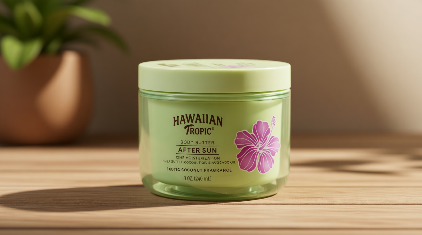 Hawaiian Tropic After Sun Body Butter with Coconut Oil, 8oz, After Sun Lotion, Moisturizing Body Lotion, After Sun Moisturizer, Coconut Body Butter, After Sun Care, After Sun Skin Care, 8oz