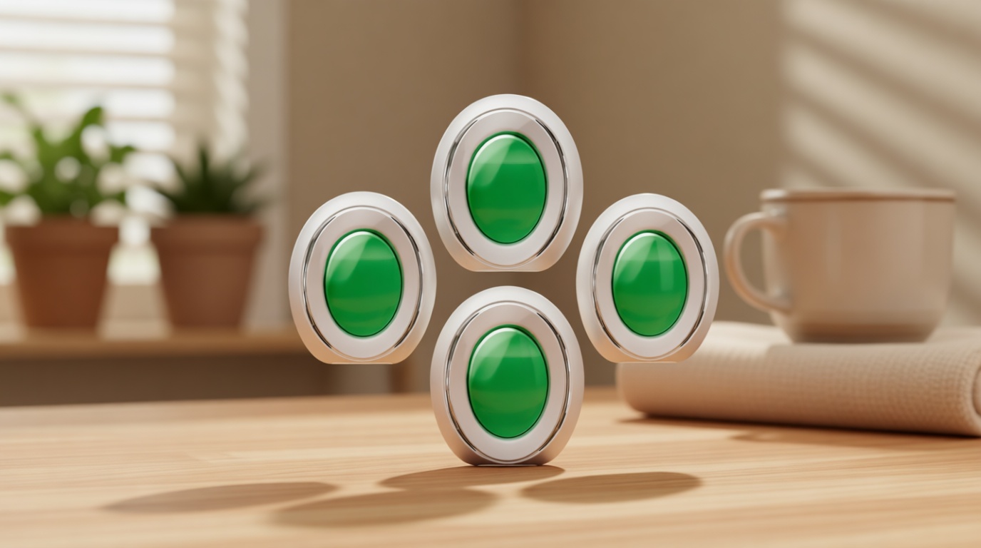 Febreze Bathroom Air Freshener, Odor-Fighting, Plug In Alternative, Air Fresheners for Small Spaces in Home, Bathroom, Kitchen, & Closet, Pet & Litter Box Odor Fighter, Gain Original Scent, 4ct