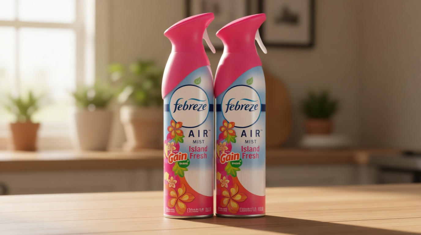 Febreze Air Mist Air Freshener Spray, Odor-Fighting Room Spray, Air Fresheners for Home and Bathroom and Kitchen, Aerosol Can, Gain Island Fresh Scent, 8.8oz, (Pack of 2)