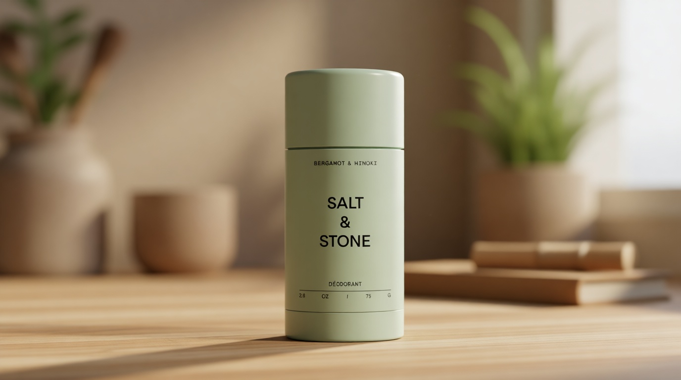 Salt & Stone Aluminum Free Deodorant | Extra Strength 48 Hour Protection for Women & Men | Made with Seaweed Extracts, Niacinamide & Prebiotics | Bergamot & Hinoki