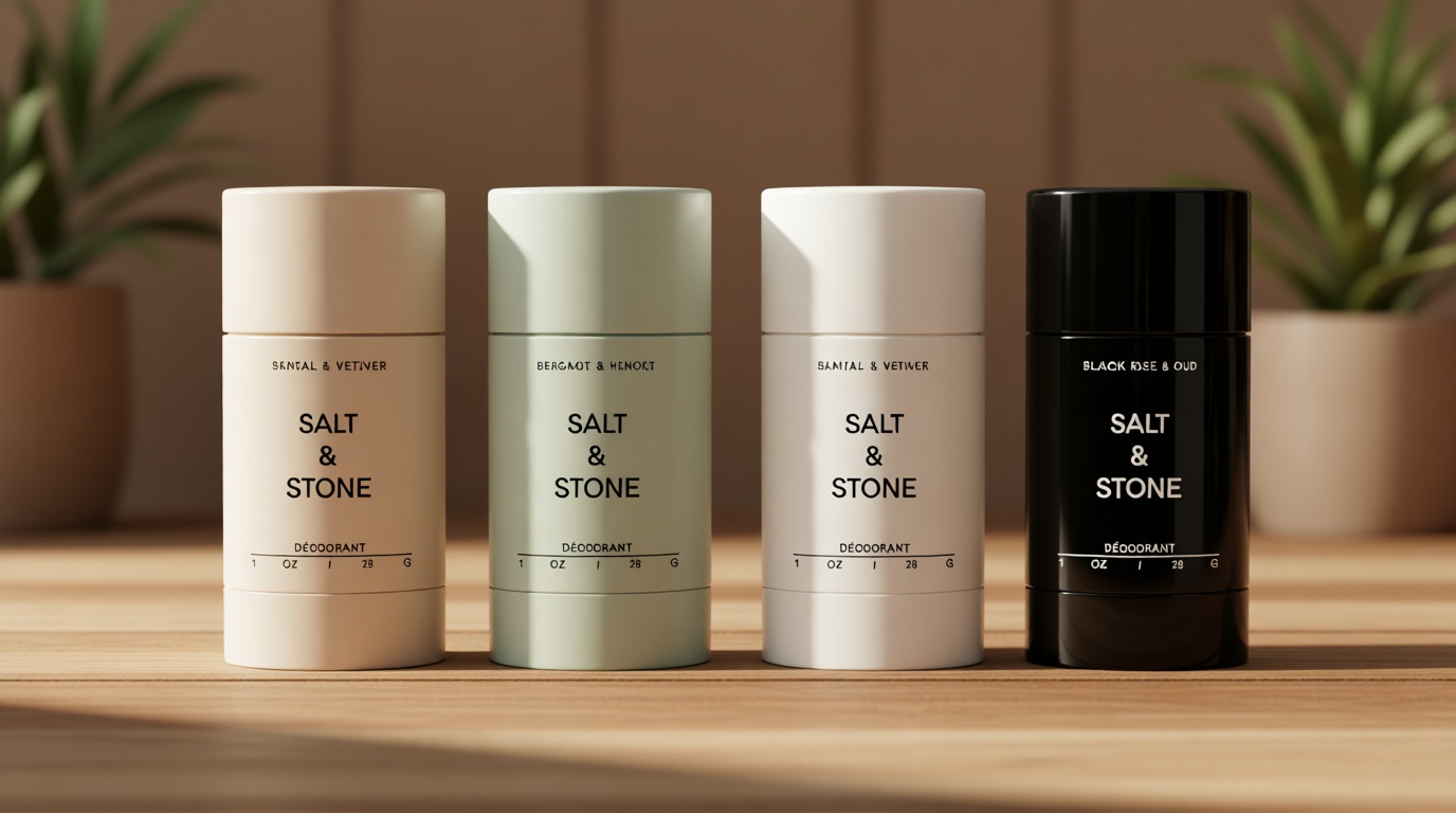 Salt & Stone Aluminum Free Deodorant | Extra Strength 48 Hour Protection for Women & Men | Made with Seaweed Extracts, Niacinamide & Prebiotics | Mini Deodorant Discovery Set