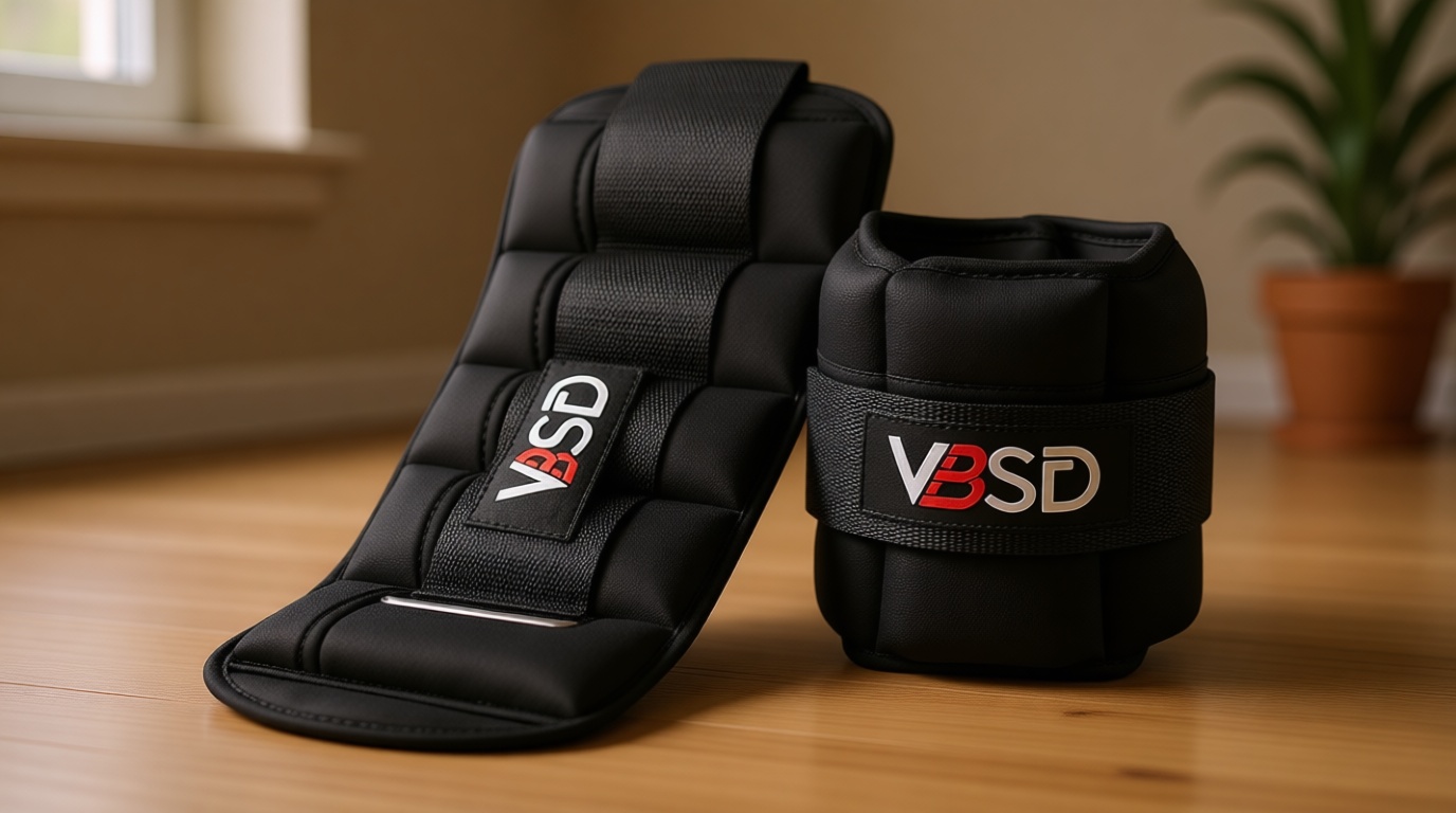 VBSD Adjustable Ankle Weights for Men Women, 2 4 6 8 10 lbs 1 Pair Leg Weight Straps, Weighted Ankle Weight Set with Removable Sandbags for Walking Running Yoga Physical Therapy Gym Home Workout