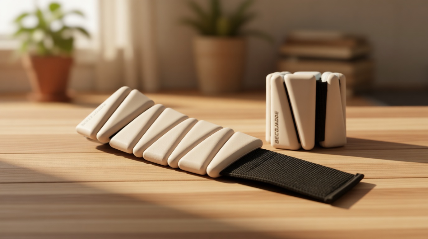 BECOJADDE Ankle Weights Set of 2 (1 lb/2 lb/3 lb Each) Adjustable Wrist Weights for Women Men Wearable Arm Leg Weight for Pilates, Running, Walking, Workout, Yoga