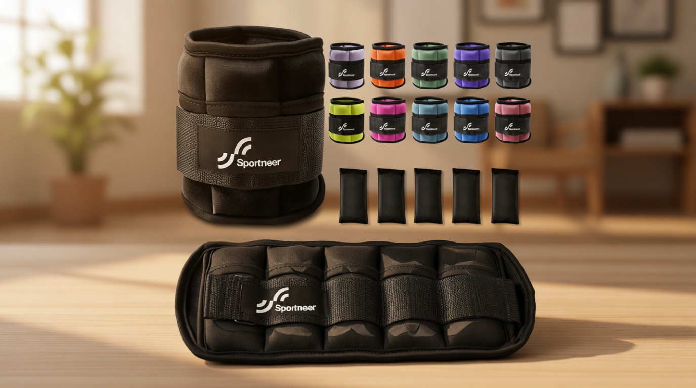 Sportneer Adjustable Ankle Weights Set - 1 Pair (2-10 lbs) Removable Sandbags for Women & Men, Comfortable Neoprene Leg Weights for Walking, Running, Pilates, Yoga, Home Workout & Physical Therapy