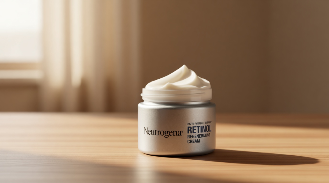 Neutrogena Rapid Wrinkle Repair Retinol Face Moisturizer, Daily Anti-Aging Face Cream with Retinol & Hyaluronic Acid to Fight Fine Lines, Wrinkles, & Dark Spots, 1.7 oz