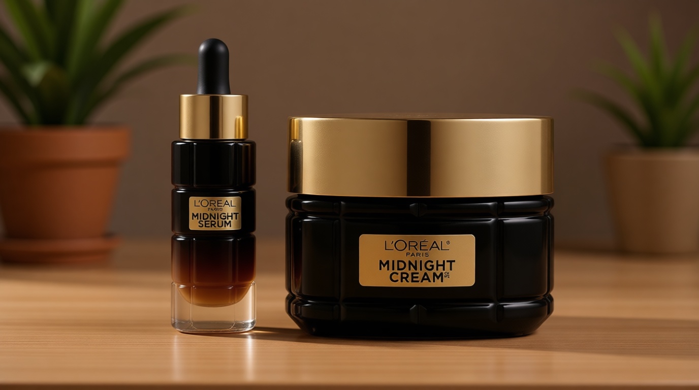 L'Oreal Paris Age Perfect Anti-Aging Midnight Cream, Face Moisturizer to Reduce Wrinkles and Firm Skin, 1.7oz + Serum Sample