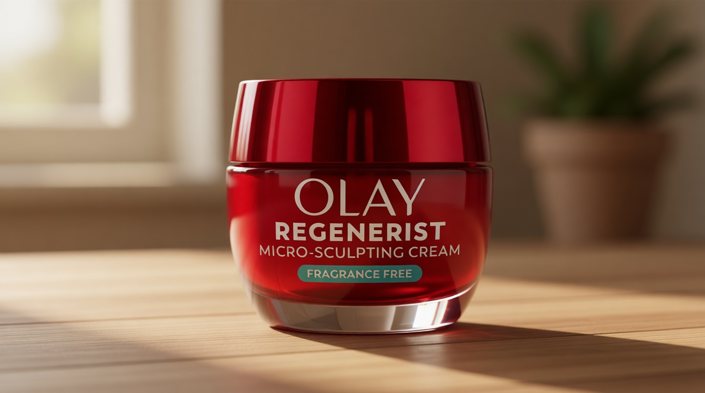 Olay Face Moisturizer, Regenerist Micro-Sculpting Cream for Women, Fragrance-Free - Anti-Aging, Anti-Wrinkle, Firming Skin Care - Triple Collagen Cream, Peptide, Hyaluronic Acid, Niacinamide, 1.7oz
