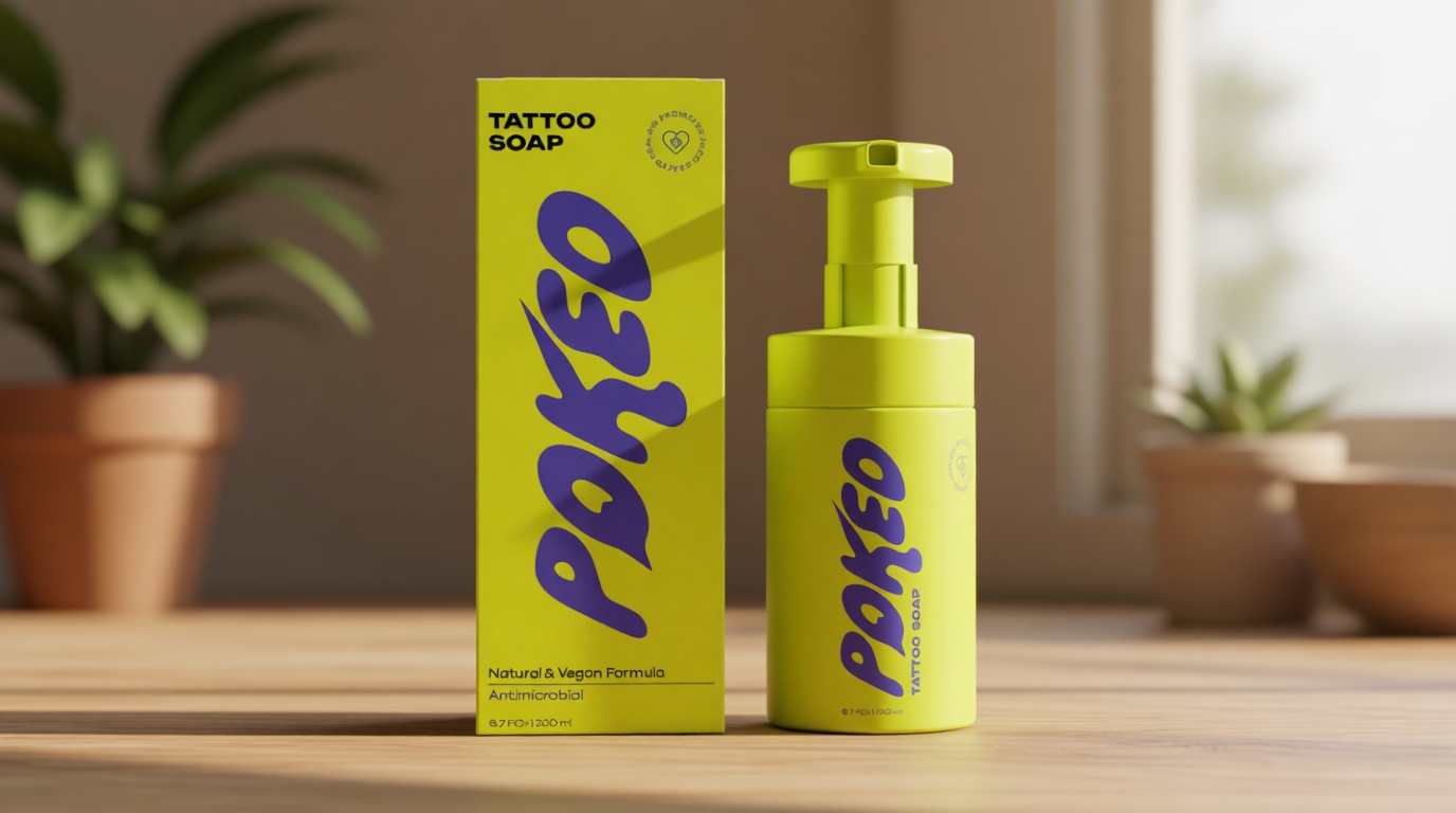 Tattoo Aftercare Soap with Soothing Botanicals & Natural Skin Purifiers (6.7 Fl Oz)