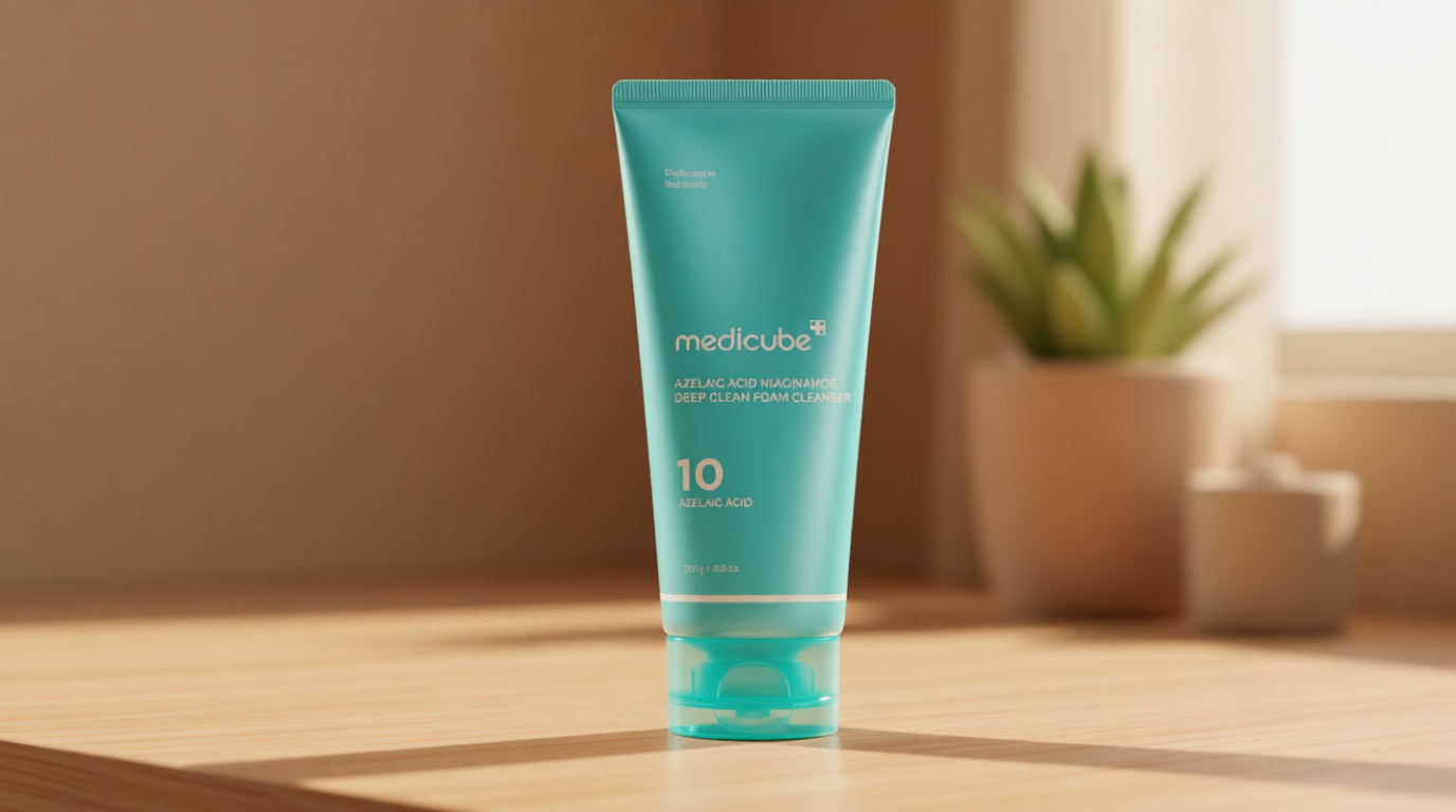 medicube Facial Cleanser Azelaic Acid Whip Cleanser | Soothing Cleansing Foam for Troubled Skin | Ideal for use after spot care, Excess Sebum Control | Niacinamide, Glycerin | Korean Skincare, 4.23 oz