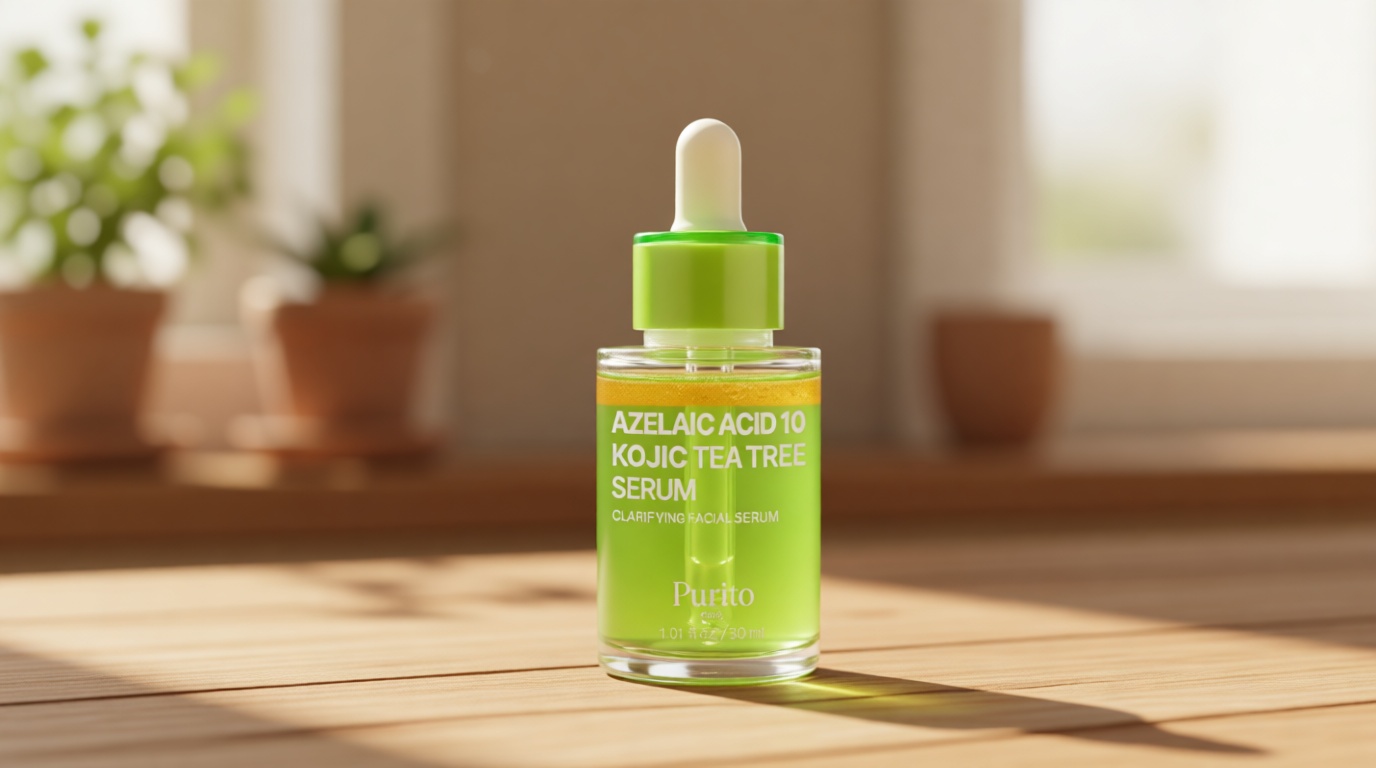 PURITO Azelaic Acid 10% + Kojic Acid + Tea Tree Facial Serum | for Blemish-Prone, Oily & Sensitive Skin | Redness Soothing | Korean Skincare, 30mL 1.01 fl.oz