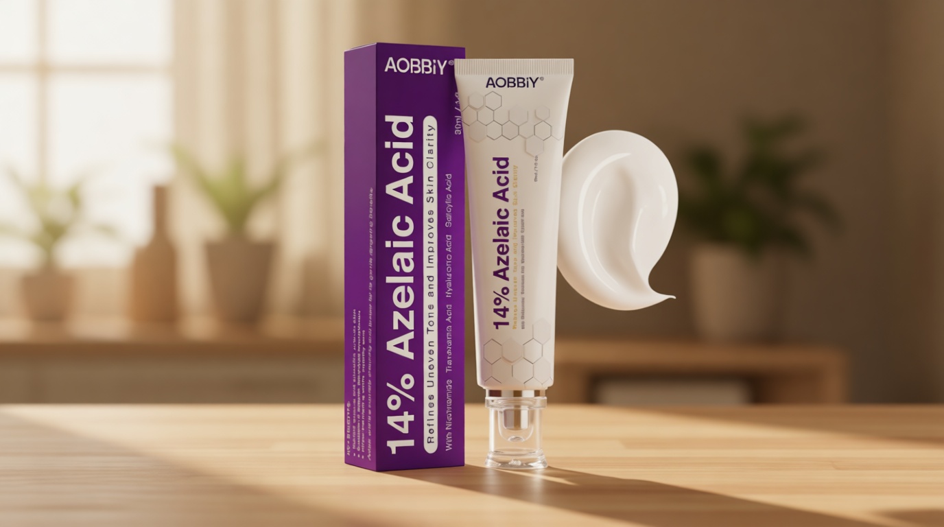 AOBBIY Azelaic Acid Cream for Face: Redness-Soothing Azelaic Acid Facial Cream for Uneven Tone, Blemish-Prone Skin, Pore Care and Skin Clarity Support, 1 oz