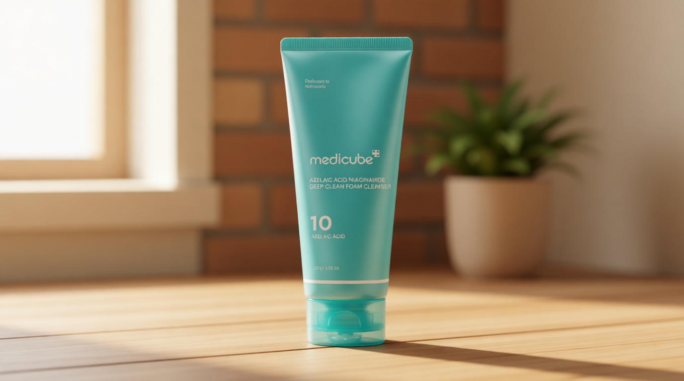 medicube Facial Cleanser Azelaic Acid Whip Cleanser | Soothing Cleansing Foam for Troubled Skin | Ideal for use after spot care, Excess Sebum Control | Niacinamide, Glycerin | Korean Skincare, 4.23 oz