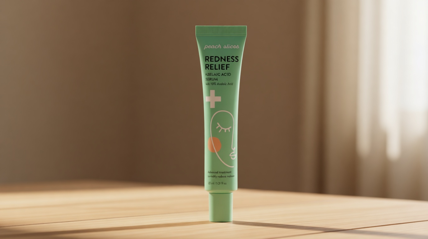Peach Slices - Redness Relief 10% Azelaic Acid Serum (1.01 oz) - Advanced Skincare - Includes Panthenol, Cica, Algae - Vegan, Cruelty-Free, Korean Skincare & Beauty