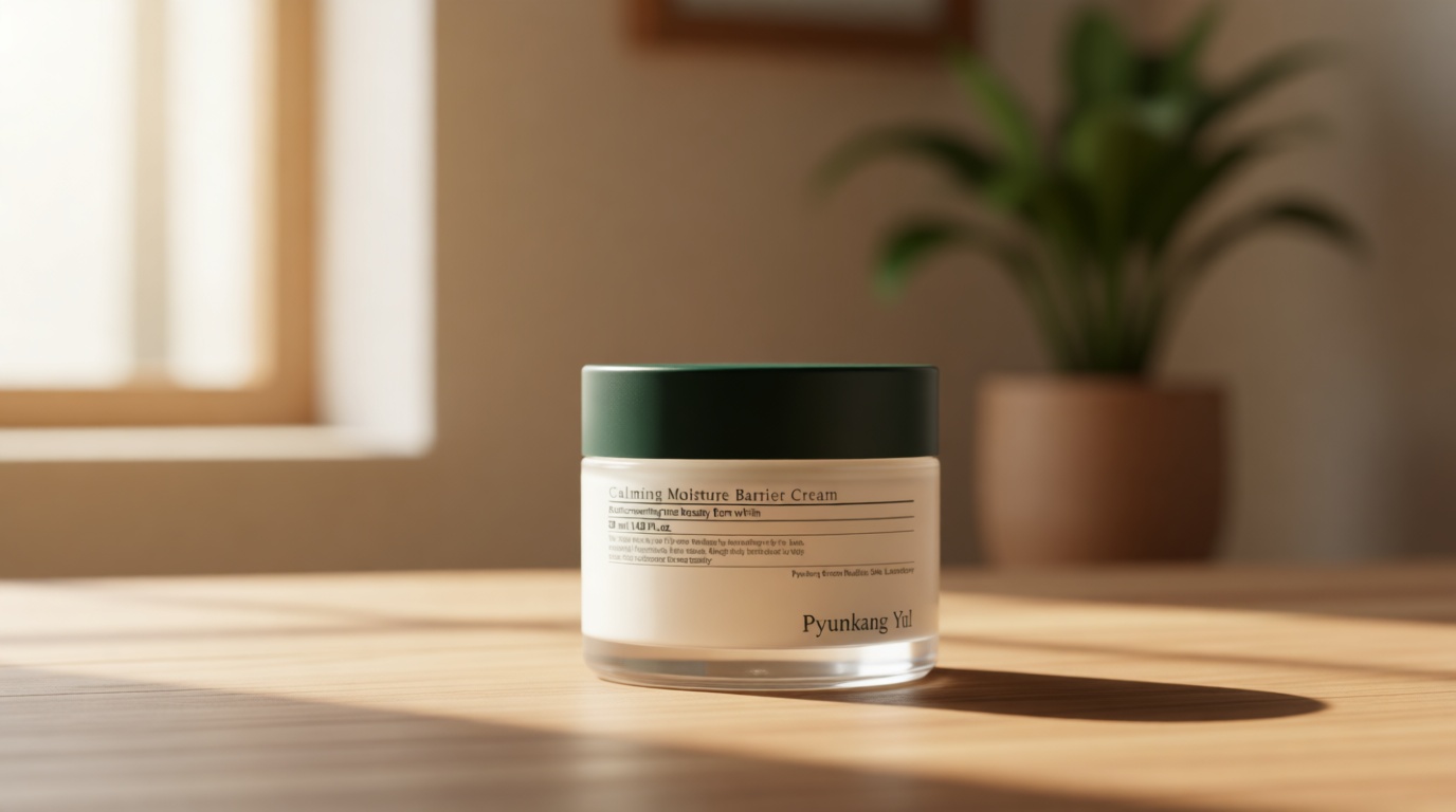 Pyunkang Yul PKY Calming Moisture Barrier Cream Instantly Soothes Sensitive Skin, Hyaluronic Acid & Ceramide for Hydration, Vegan, Korean Skincare (1.69 Fl. Oz, 50ml)