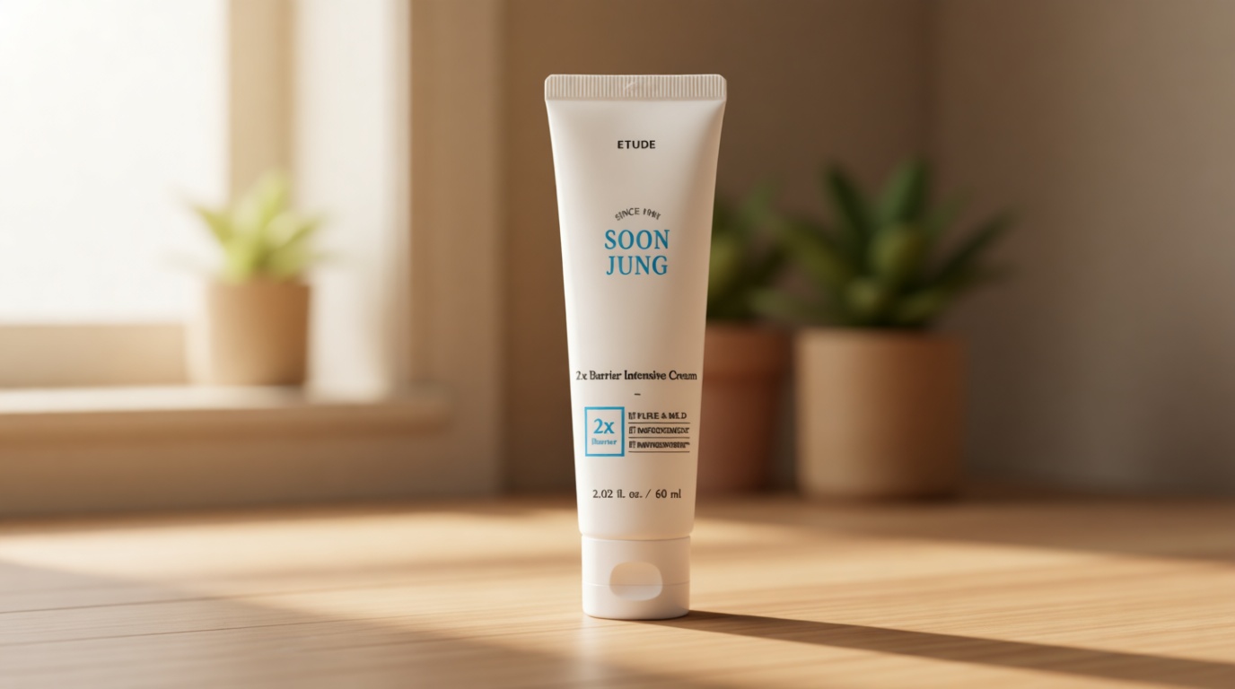 ETUDE SoonJung 2x Intensive Cream for Barrier Repair, Rich Moist, Madecassoside & Panthenol for Soothing, Face Moisturizer for Sensitive Skin, pH Balanced, Hypoallergenic, Korean Skin Care,2.02 Fl Oz