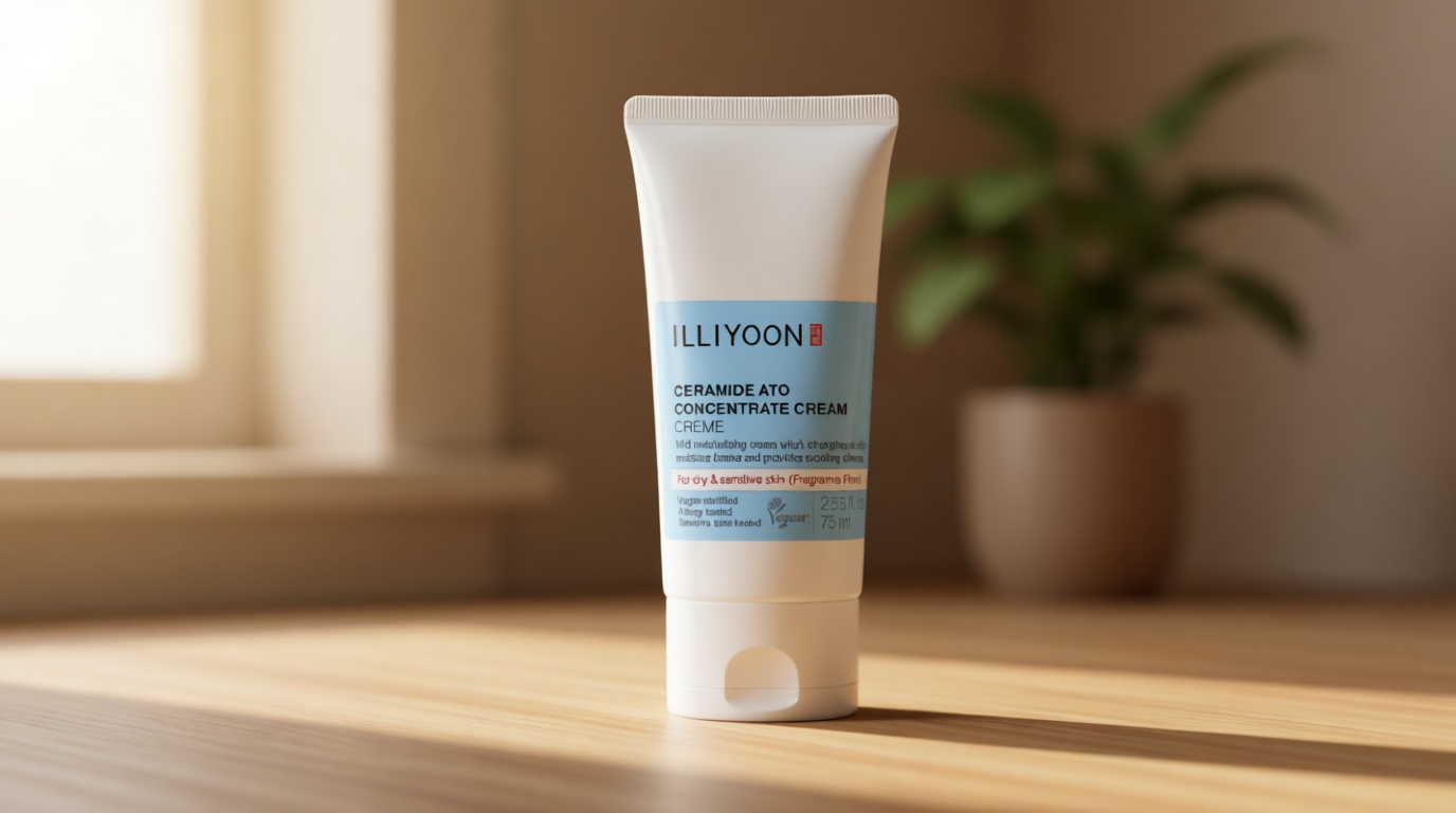 Illiyoon Ceramide Ato Concentrate Cream | Moisturizer for Dry & Sensitive Skin, 100hr Lasting Hydration, For Face & Body, Gentle for Infants, Moisture Barrier Repair, Vegan Certified, 2.53 fl.oz. EWG Verified