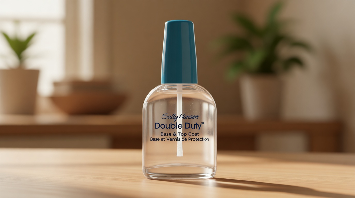 Sally Hansen Double Duty™, Base and Top Coat, Quick Dry, Long Lasting, Streak-Free Shine, Clear Nail Polish