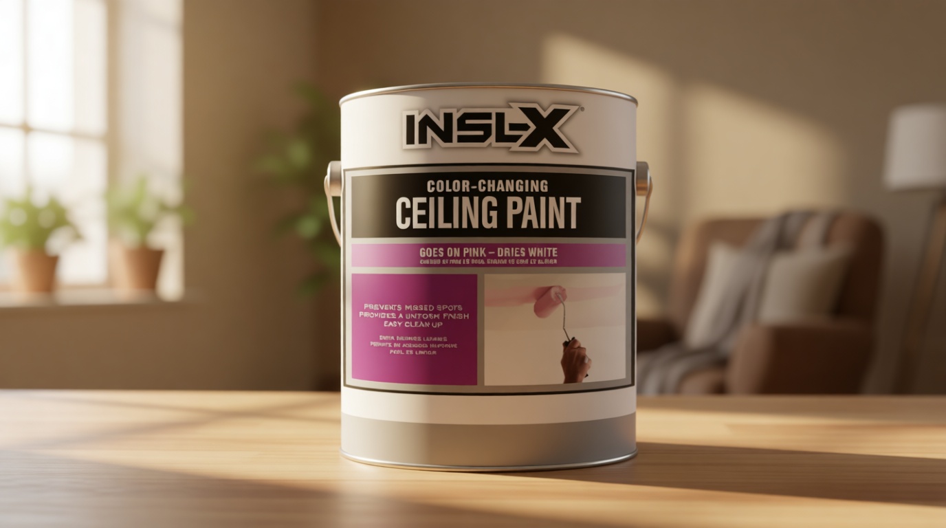 INSL-X Color-Changing Ceiling Paint, White, 1 Gallon