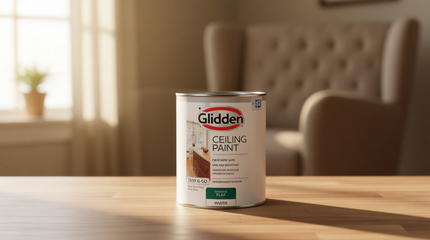 Glidden 1 qt. White Flat Ceiling Interior Paint