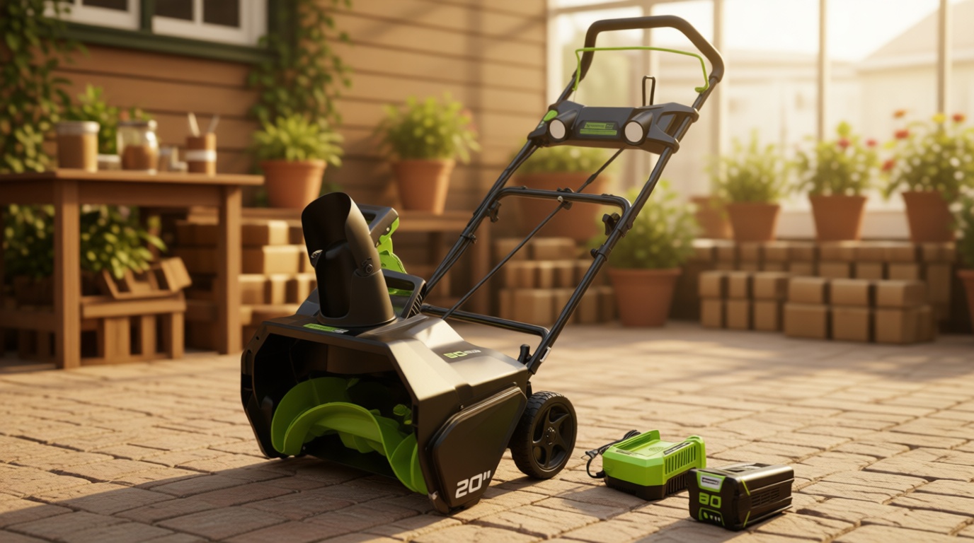 Greenworks 80V (75+ Compatible Tools) 20” Brushless Cordless Snow Blower, 2.0Ah Battery and Charger Included