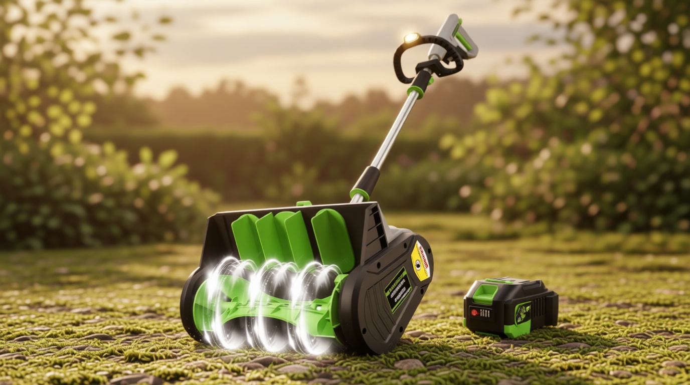 Brushless Cordless Snow Shovel, 13.5Inch Electric Snow Blower with 4.0 Ah Battery and Charger, Battery Powered Snow Removal with 25FT Throw Distance for Driveway,Steps, Patio, Sidewalk Global Recycled Standard