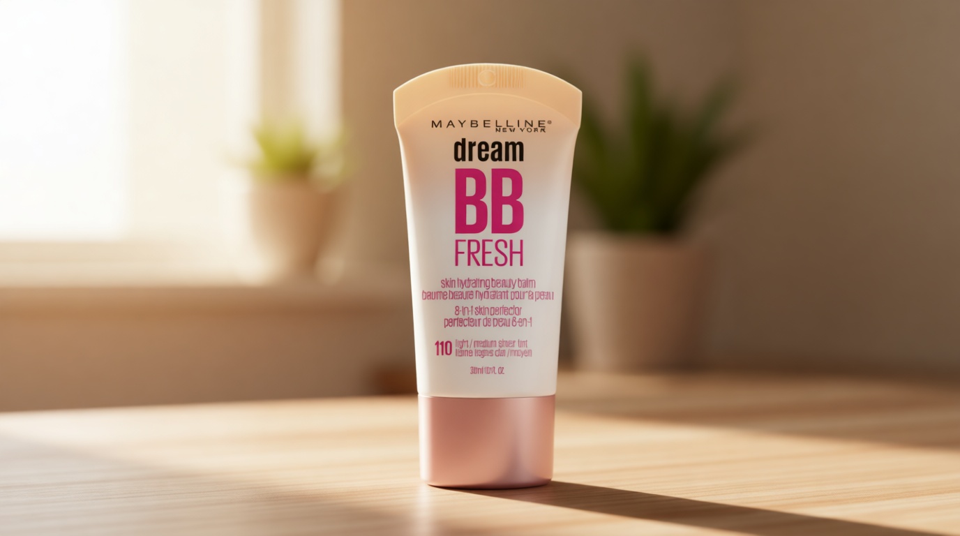 Maybelline Dream Fresh Skin Hydrating BB cream, 8-in-1 Skin Perfecting Beauty Balm with Broad Spectrum SPF 30, Sheer Tint Coverage, Oil-Free, Light/Medium, 1 Fl Oz