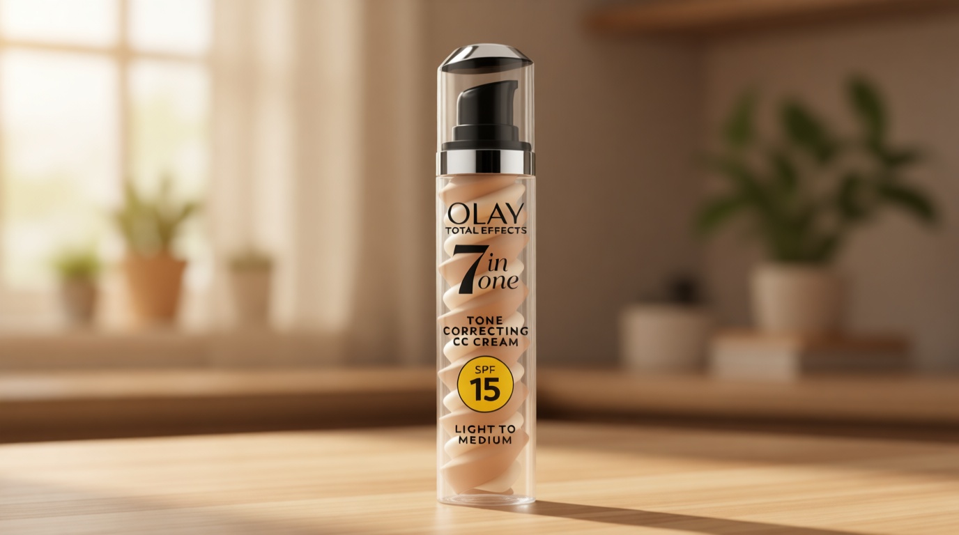 Olay Total Effects Tone Correcting Face Moisturizer with Sunscreen SPF 15, Light to Medium 1.7 Ounces