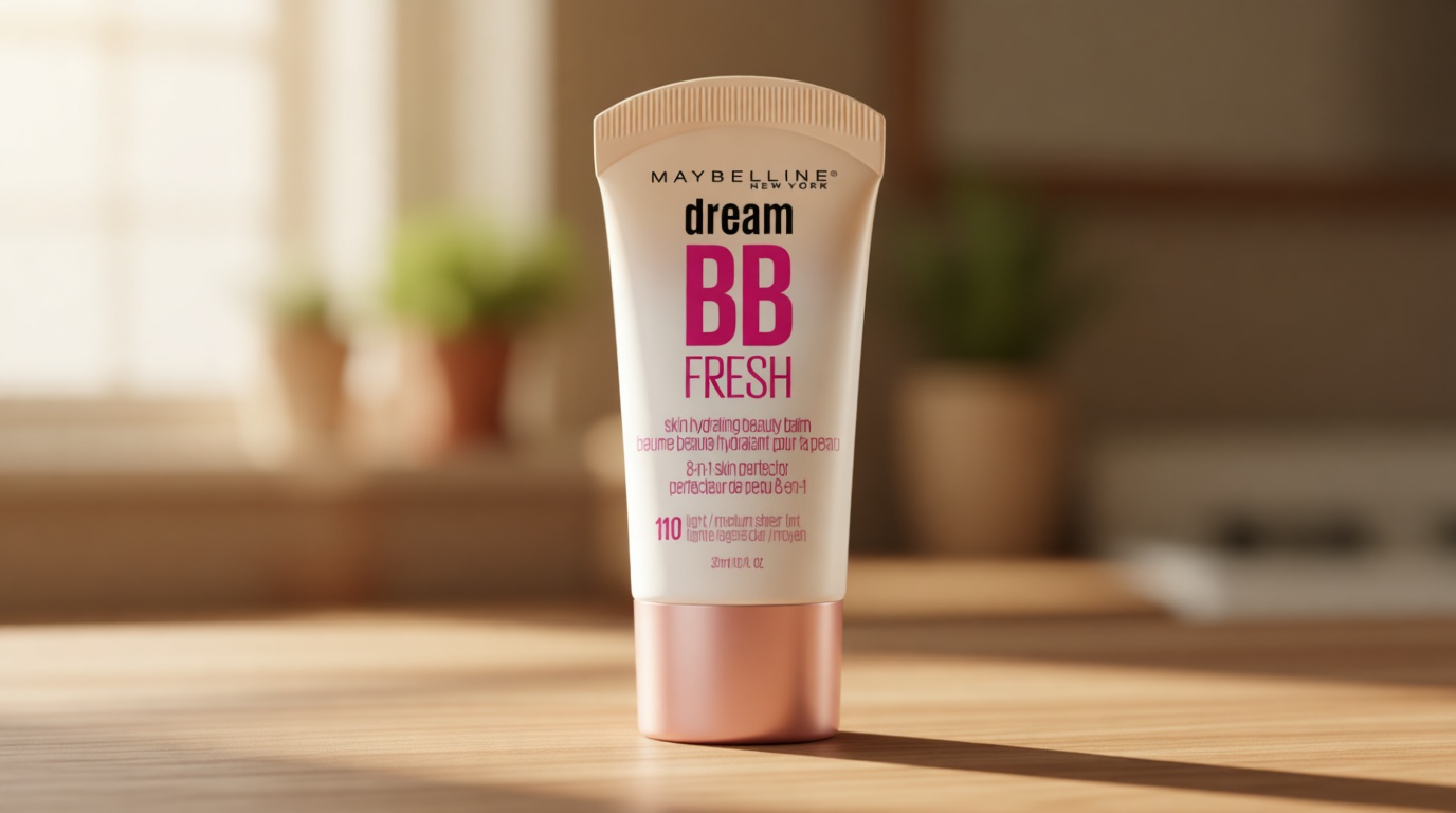 Maybelline Dream Fresh Skin Hydrating BB cream, 8-in-1 Skin Perfecting Beauty Balm with Broad Spectrum SPF 30, Sheer Tint Coverage, Oil-Free, Light/Medium, 1 Fl Oz