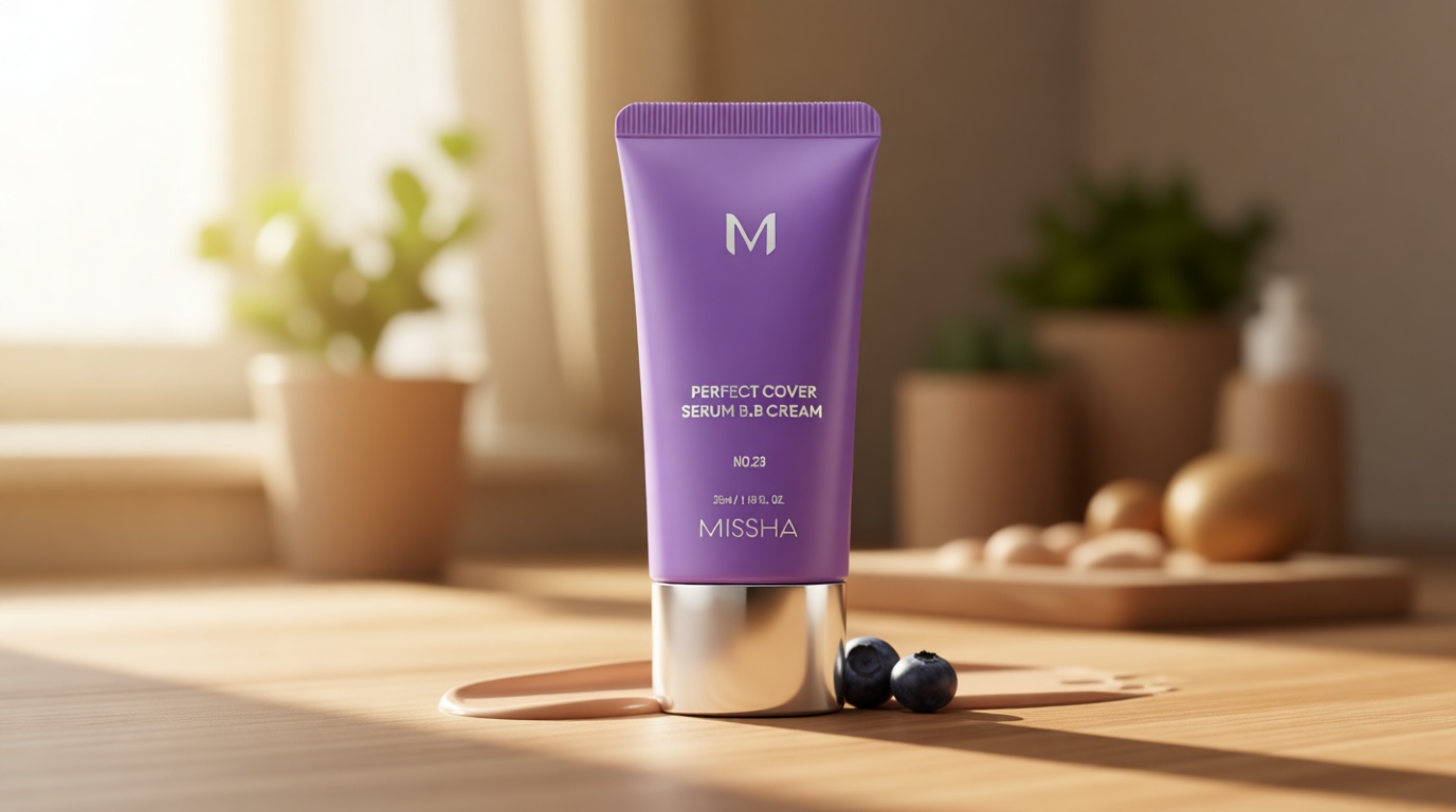 MISSHA M PERFECT COVER SERUM BB CREAM No.23 Natural Beige-Light/Medium with Cool/Neutral Undertone, Skin Tint, Tinted Moisturizer, Skin Care Foundation Makeup, 1.18 Fl oz