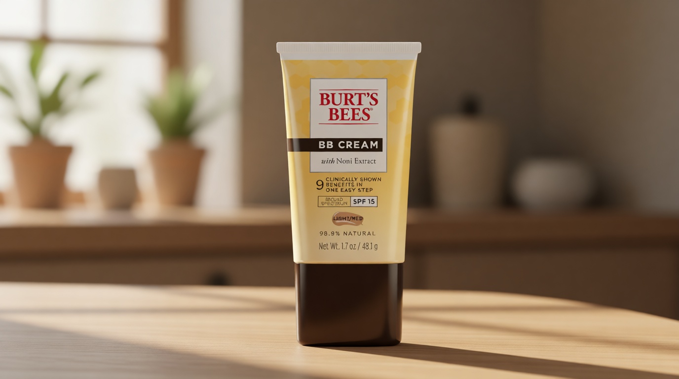 Burt's Bees BB Cream With SPF 15, Broad-Spectrum Sunscreen Tinted Lotion for All Skin Types, 98.9 Percent Natural Origin Skin Care, Light to Medium, 1.7 oz. Tube