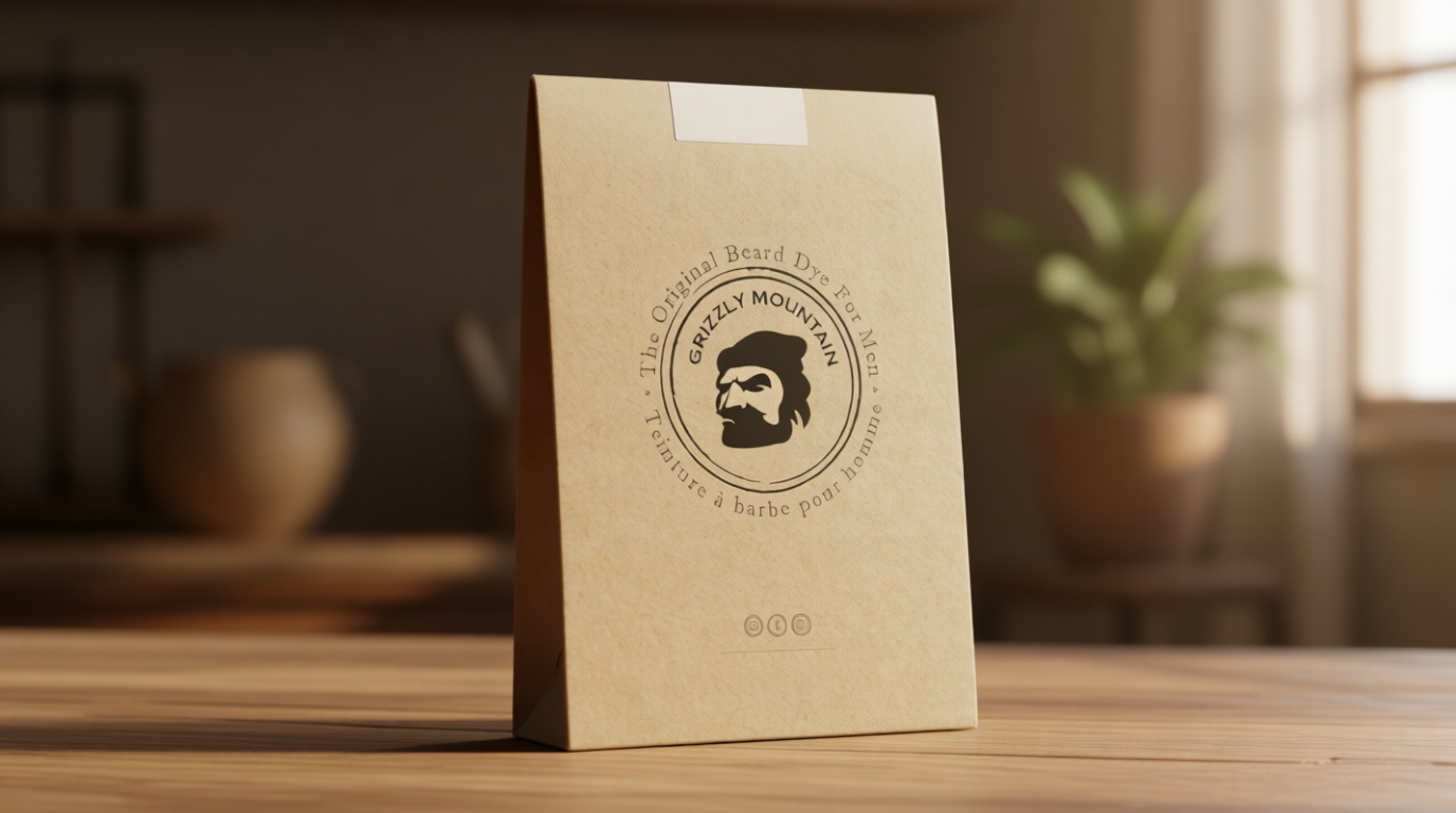 Grizzly Mountain Beard Dye - Organic & Natural Dark Brown Beard Dye