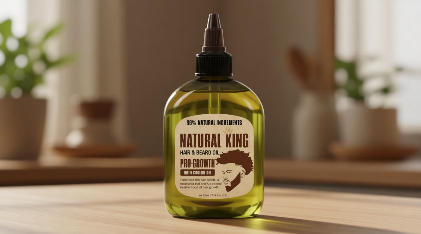 SFC Natural King Pro-growth Castor Hair & Beard Oil 7.1 oz [Amazon-developed Certification] Compact by Design