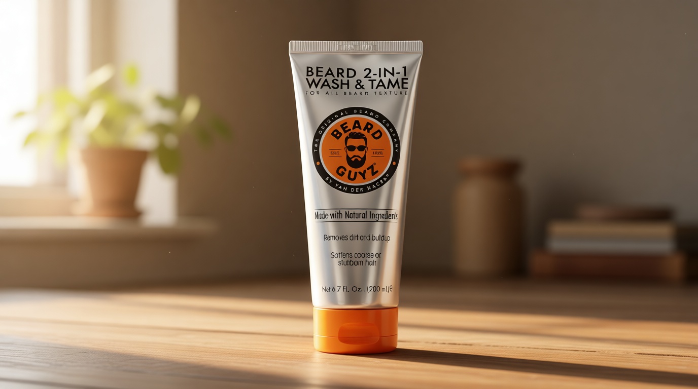 Beard Guyz 2-in-1 Beard Wash and Conditioner, Deep Cleansing Beard Shampoo for Men, Softening & Taming Formula – 6.7 oz (Pack of 1)