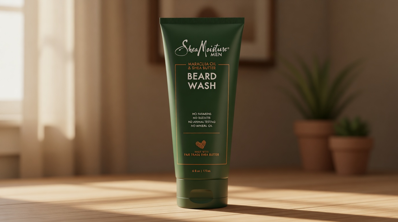 SheaMoisture Beard Wash for Full Beards - Maracuja Oil & Shea Butter to Deep Clean and Refresh - 6 oz