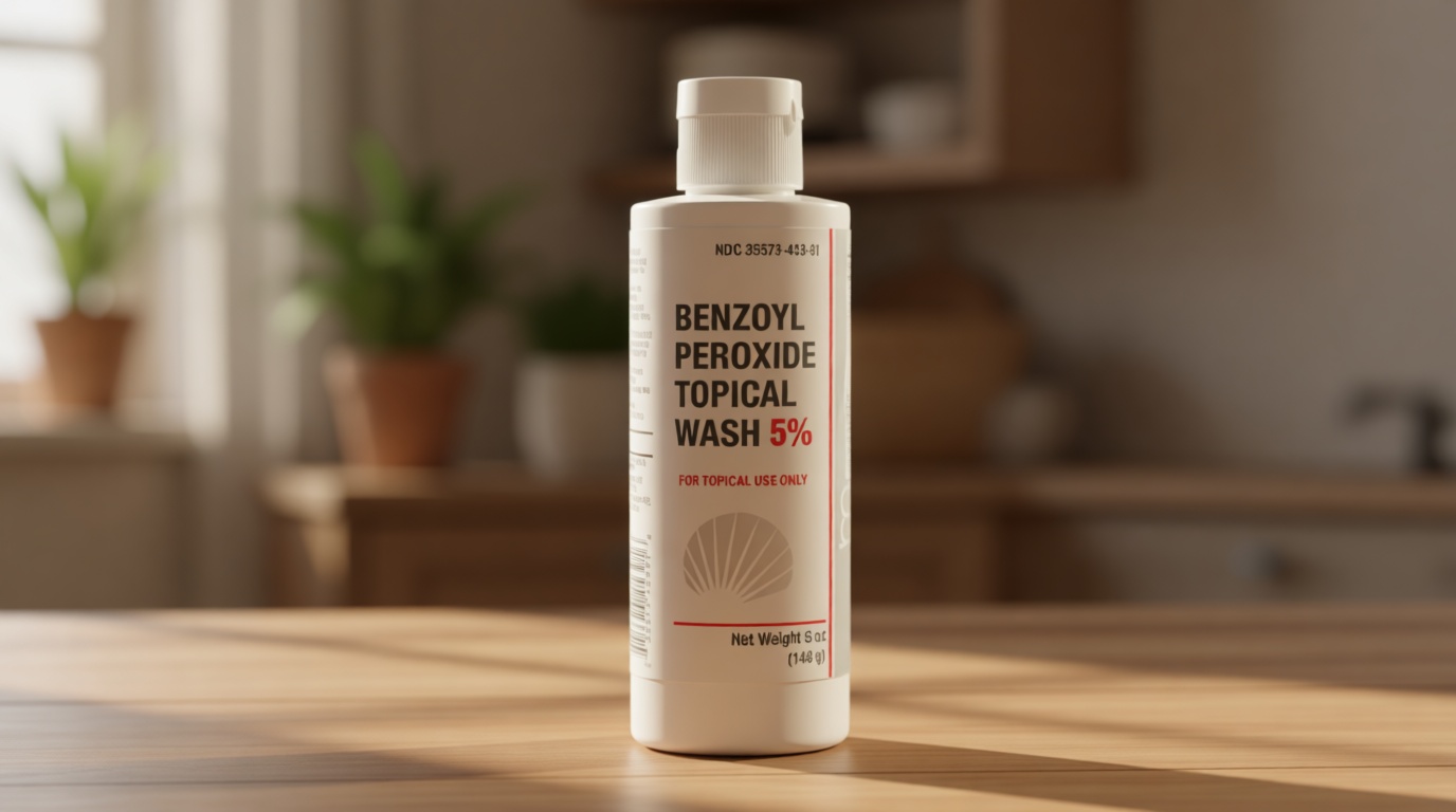 Benzoyl Peroxide Topical Face Wash 5% Acne Medication 5oz, 1 Count (Pack of 1)