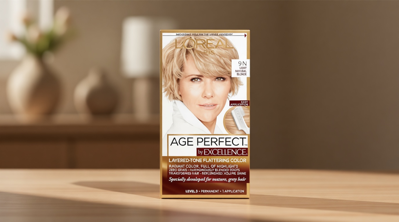 L'Oreal Paris Age Perfect Permanent Hair Color, 9N Light Natural Blonde, 1 kit