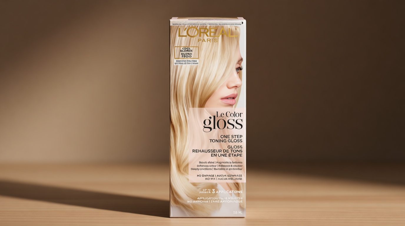 L’Oreal Paris Le Color One Step Hair Toning Gloss, Cool Blonde, 4 Ounce