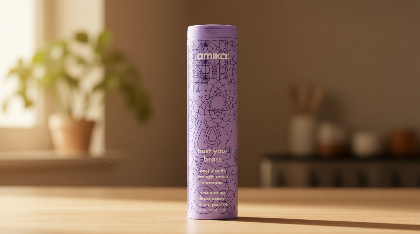 amika bust your brass cool blonde strength repair shampoo