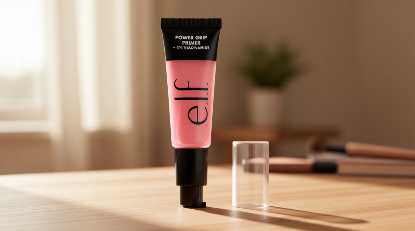 e.l.f. Power Grip Primer + 4% Niacinamide, Gel-Based & Hydrating Face Primer, Evens Skin & Brightens, Grips Makeup, Vegan & Cruelty-Free, 0.8 Fl Oz