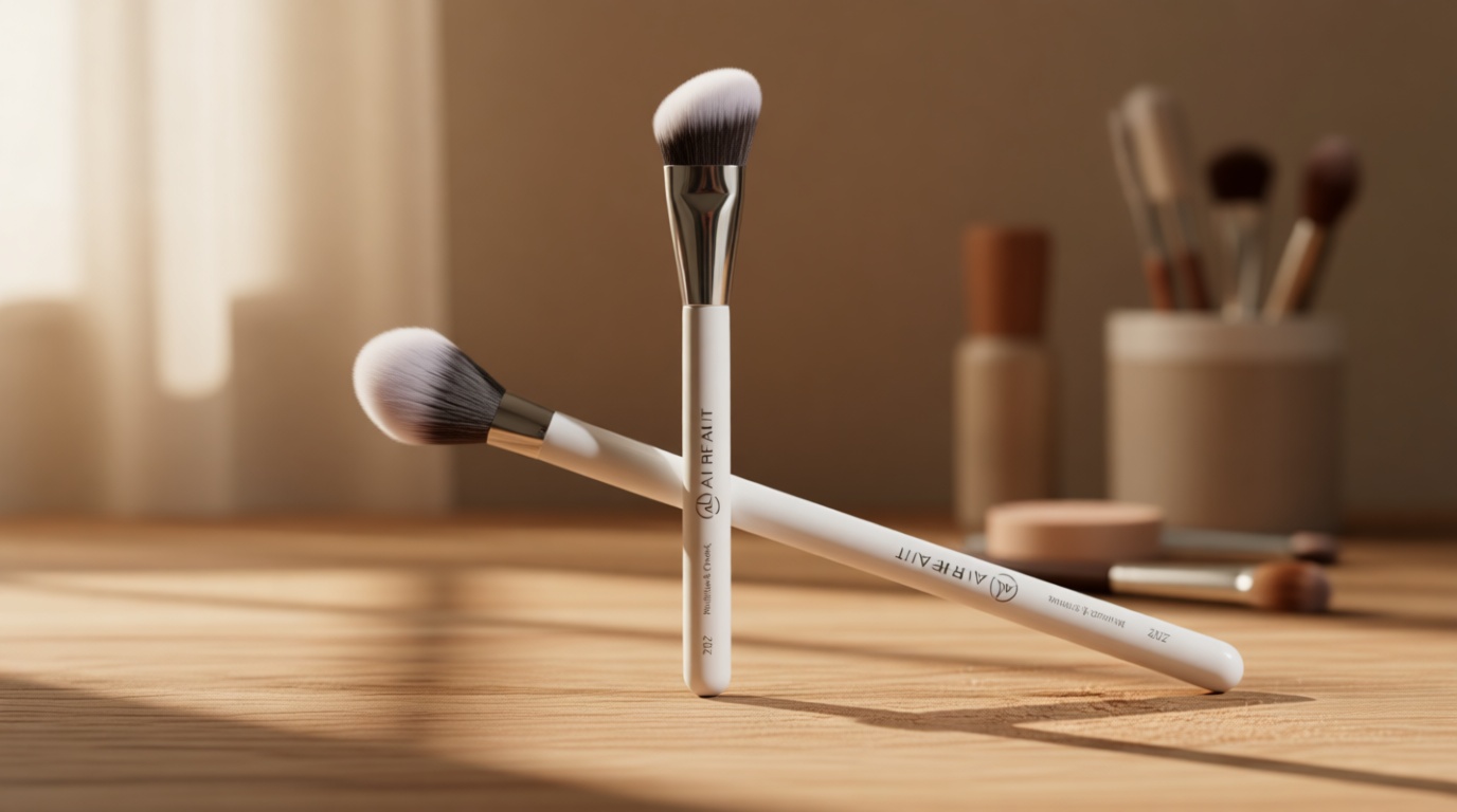 Albeaut Blush Brush, Angled Contoured for Flawless Face Foundation Liquid Cream Cheek Makeup Multitask 202