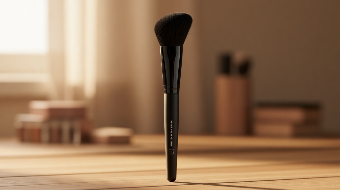 e.l.f. Angled Blush Brush, Face Makeup Brush For A Sculpted Look, Great For Cream, Liquid Or Powder Blush, Bronzers & more, Vegan & Cruelty-Free