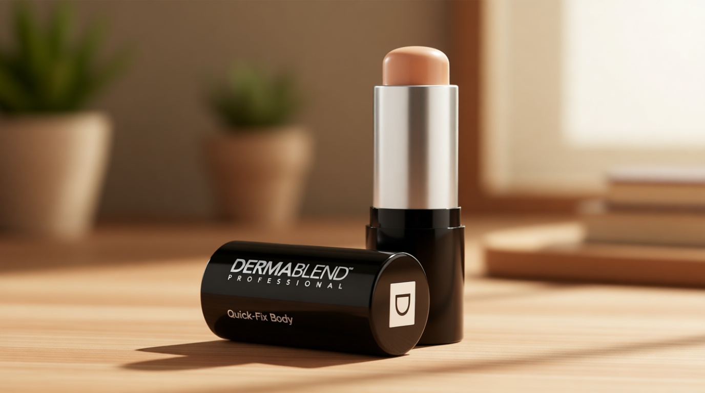 Dermablend Quick-Fix Body Makeup Full Coverage Foundation Stick, Water-Resistant Body Concealer for Imperfections & Tattoos, 0.42 Oz