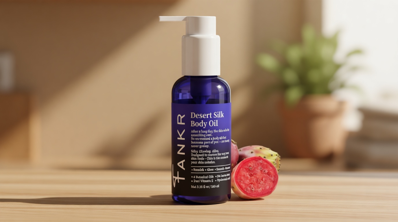 Body Firming Oil for Crepe Skin - After Shower Body Oil for Women, 72H Plumps, Tightens & Firms Skin, Natural Formula with 6 Botanical Oils, 3% Cactus Fruit & Hyaluronic Acid, Lightweight & Non-Greasy