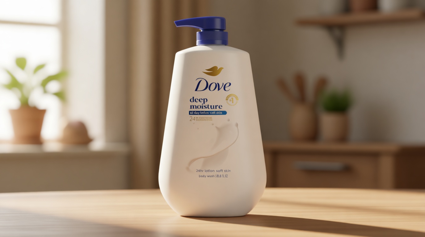 Dove Body Wash Deep Moisture for 24hr Lotion-Soft Skin Moisture Moisturizing Skin Cleanser with No Sulfates No Parabens 30.6 oz