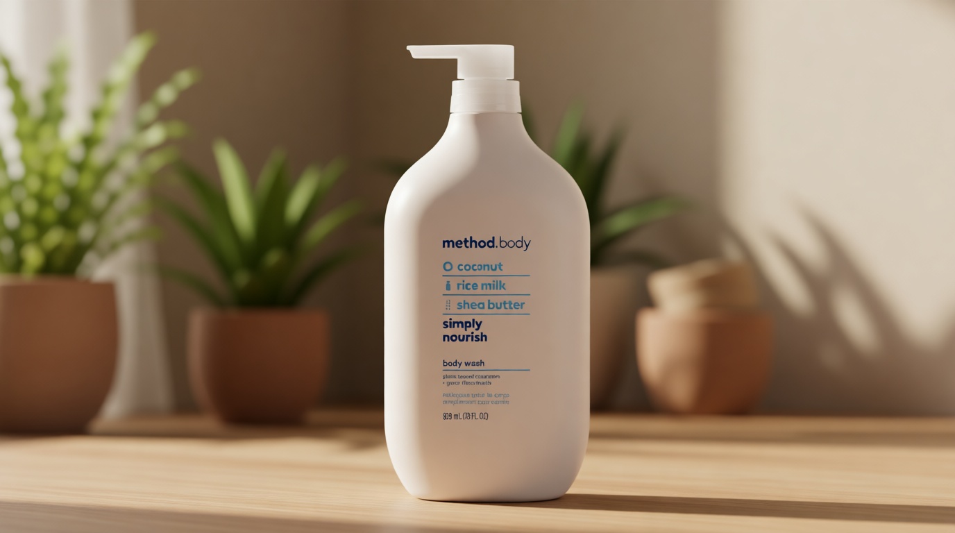 Method Body Wash, Simply Nourish, Paraben and Phthalate Free, 28 oz (Pack of 1) ECOLOGO