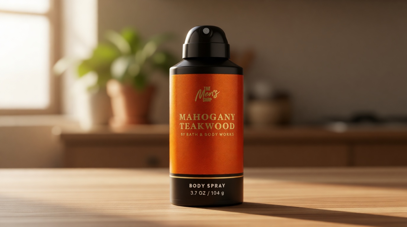 Bath & Body Works Body Spray for Men, Mahogany Teakwood Scent, Men’s Spray with Long-Lasting Personal Fragrance, Warm Woodsy & Masculine Scent, 3.7 oz - 1 Pack