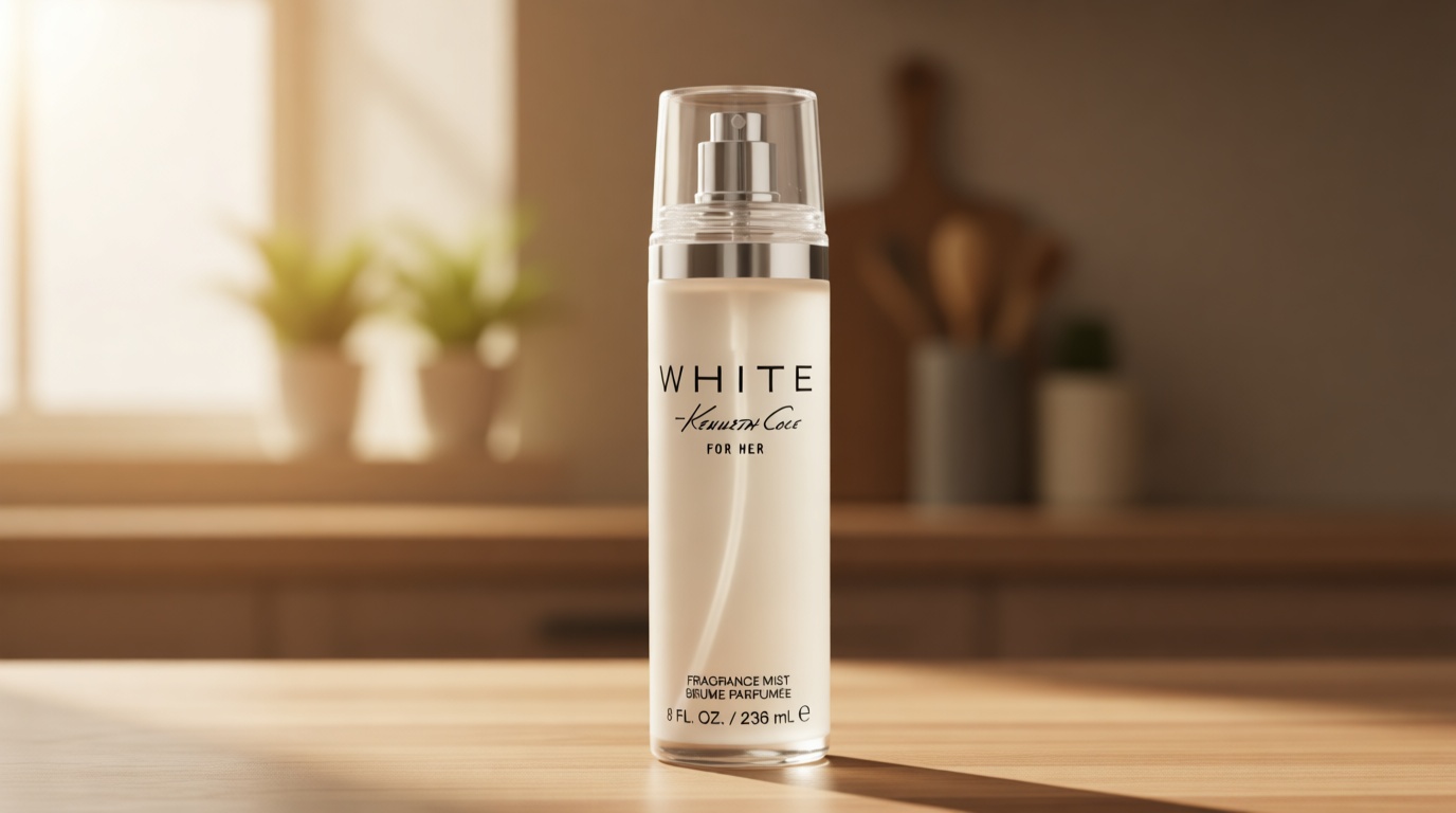 Kenneth Cole White for Her Body Mist for Women, Notes of Mandarin, Vanilla, Musk, and Orchid, Fruity, Fresh, Feminine Scent, Long-Lasting, Everyday Wear Fragrance, 8 Fl oz